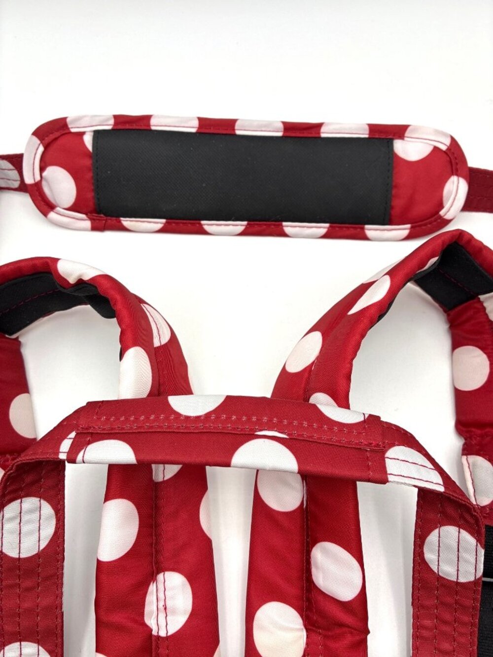Lug Mini Puddle Jumper Backpack Crimson Large Dot Multi-Pocket Design Red White - Picture 6 of 16